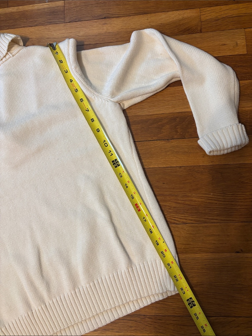 Lauren Ralph Lauren Cream Shawl-Collar V-Neck Toggle Sweater - Picture 6 of 6